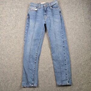Revice Denim Star Jeans Womens 29 Blue High Rise Straight Leg Seam Detail Y2K